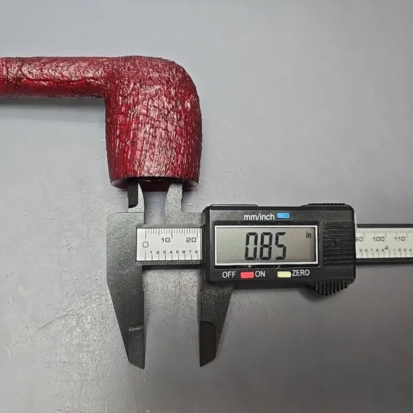 Dunhill 2018 Ruby Bark 6109 Sandblasted Canadian w/ Silver Estate Briar Pipe, Unsmoked - Image 12