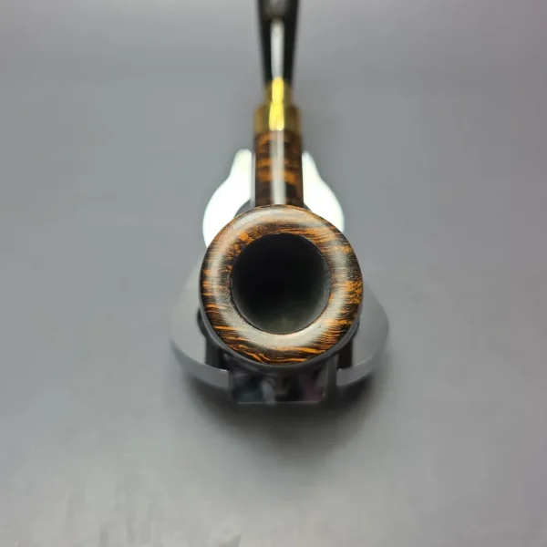Herriot Pipes Smooth Brass Spigot Billiard Handmade Briar Pipe, New - Image 5