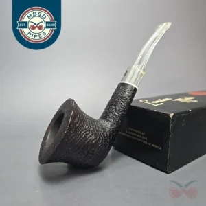 GBD Pre-1980s Prehistoric Conquest 9645 Sandblasted Dublin w/ Perspex Estate Briar Pipe, Unsmoked