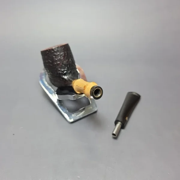 Stanwell (c.1980s-1990s) Partially Sandblasted Billiard w/ Bamboo Estate Briar Pipe, Danish Estates - Image 10