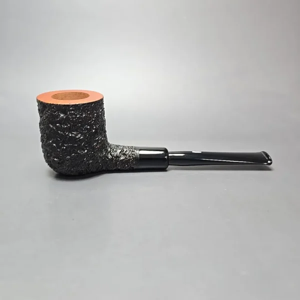 Castello Sea Rock Briar 3K Partially Rusticated Billiard w/ Lucite Army Mount Estate Briar Pipe, Unsmoked - Image 13