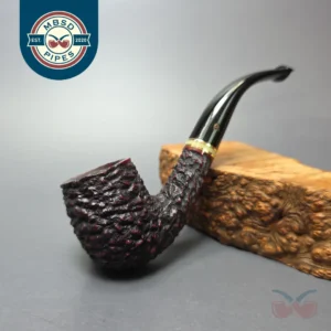 Peterson Emerald 65 Rusticated Bent Billiard Estate Briar Pipe, Irish Estates