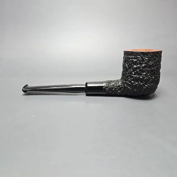 Castello Sea Rock Briar 3K Partially Rusticated Billiard w/ Lucite Army Mount Estate Briar Pipe, Unsmoked - Image 11