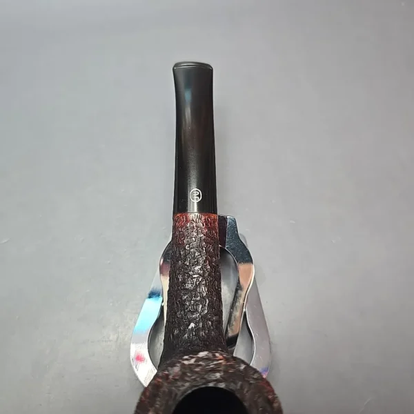 James Upshall Bark Group 5 Rusticated Zulu Estate Briar Pipe, Unsmoked - Image 7