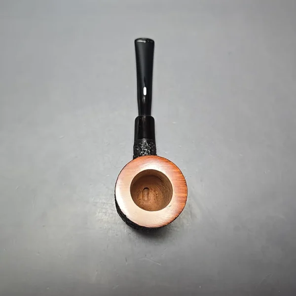 Castello Sea Rock Briar 3K Partially Rusticated Billiard w/ Lucite Army Mount Estate Briar Pipe, Unsmoked - Image 7