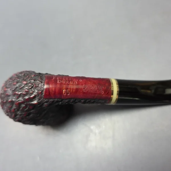 Peterson Emerald 65 Rusticated Bent Billiard Estate Briar Pipe, Irish Estates - Image 4