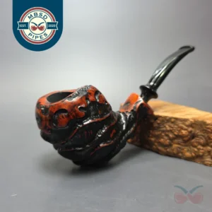Nording Abstract Partially Rusticated Freehand Estate Briar Pipe, Unsmoked