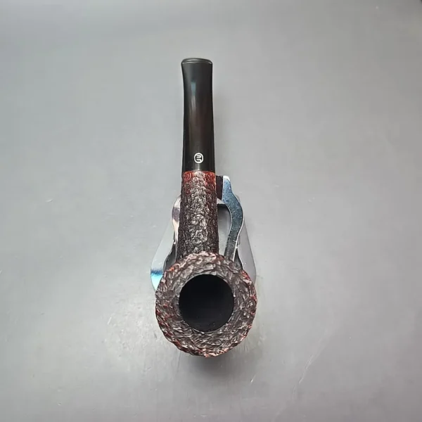 James Upshall Bark Group 5 Rusticated Zulu Estate Briar Pipe, Unsmoked - Image 8