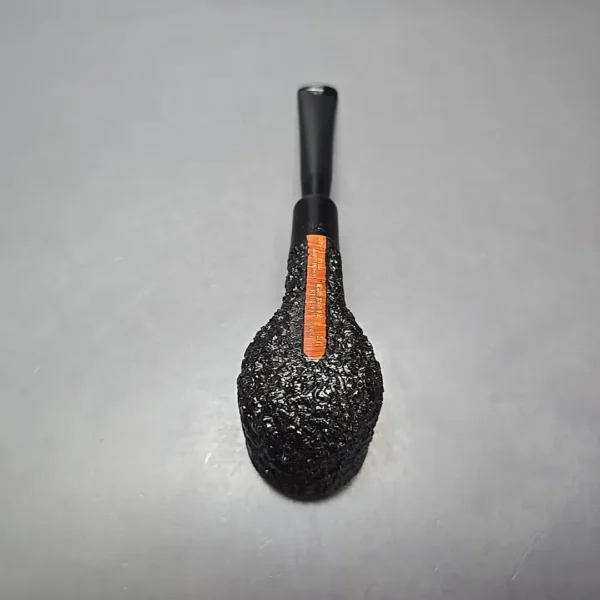 Castello Sea Rock Briar 3K Partially Rusticated Billiard w/ Lucite Army Mount Estate Briar Pipe, Unsmoked - Image 5