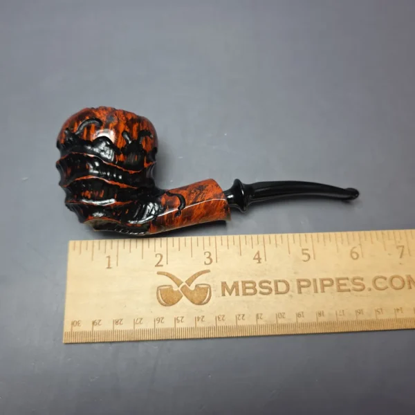 Nording Abstract Partially Rusticated Freehand Estate Briar Pipe, Unsmoked - Image 8