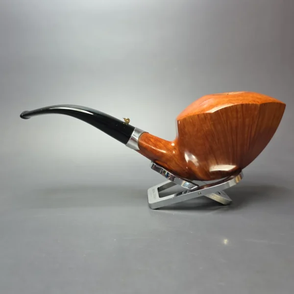 L'Anatra Nirvana Fiammata XXL Smooth Panel Dublin w/ Silver Estate Briar Pipe, Unsmoked - Image 4