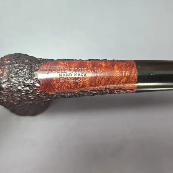 James Upshall Bark Group 5 Rusticated Zulu Estate Briar Pipe, Unsmoked - Image 10