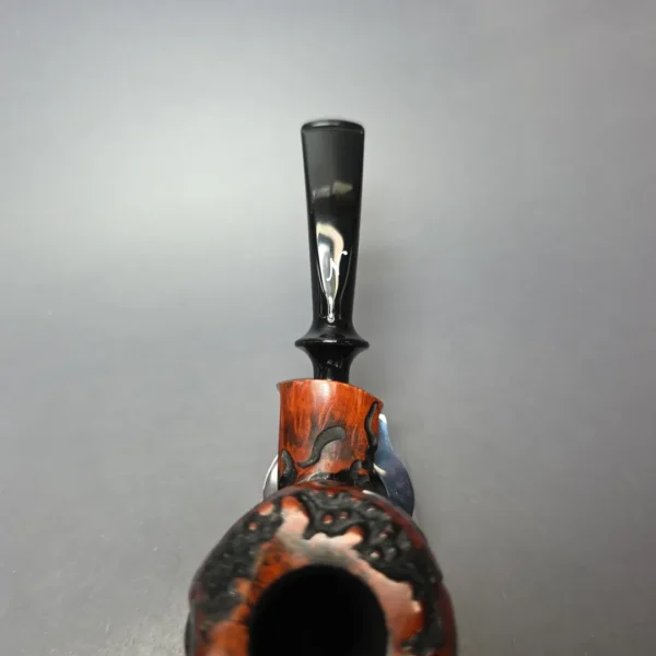 Nording Abstract Partially Rusticated Freehand Estate Briar Pipe, Unsmoked - Image 6