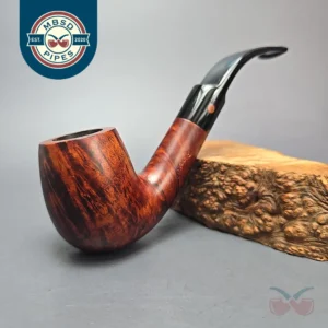 Calibano (Mastro de Paja) 107 S C3 Smooth Bent Billiard Estate Briar Pipe, Unsmoked