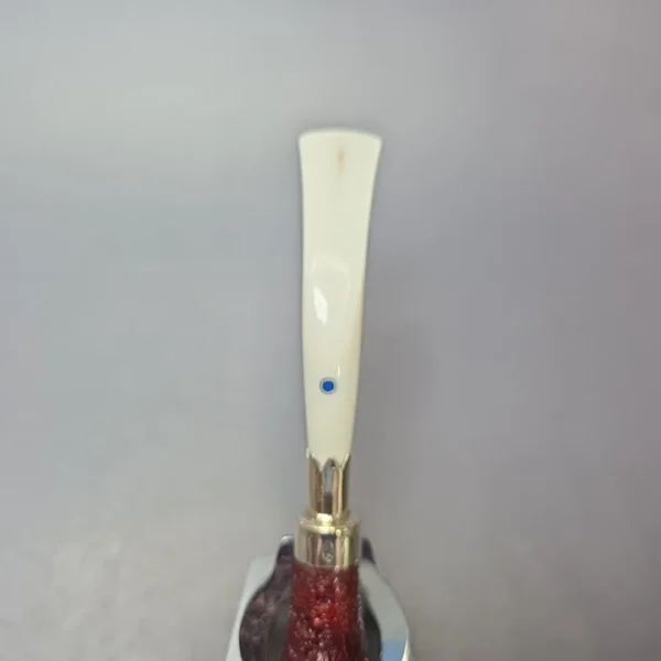 Ardor Urano Ninfea Partially Rusticated Dublin w/ Silver Spigot Estate Briar Pipe, Italian Estates - Image 7