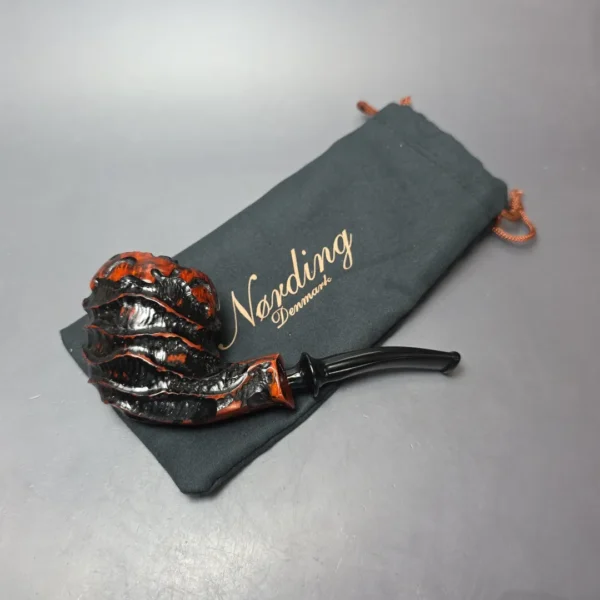 Nording Abstract Partially Rusticated Freehand Estate Briar Pipe, Unsmoked - Image 11