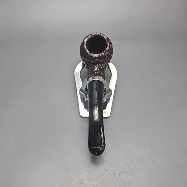 Peterson Cobble 03 Rusticated & Sandblasted Apple w/ Silver Briar Pipe, New - Image 5