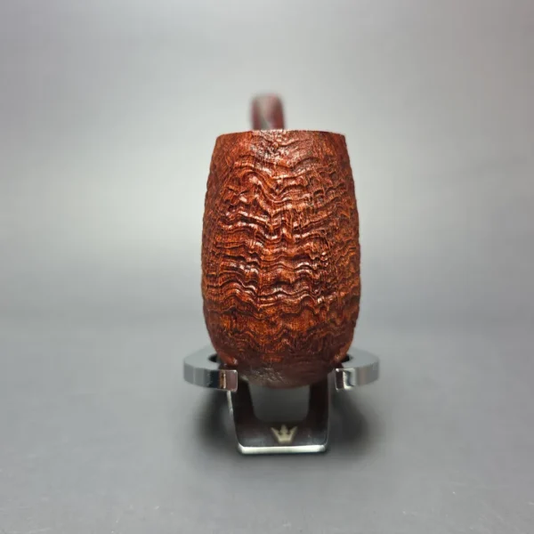 Pipe Tristan Magnum Contrast Sandblasted LC Bent Billiard Handmade Briar Pipe, New - Image 3