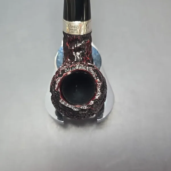 Peterson Cobble 03 Rusticated & Sandblasted Apple w/ Silver Briar Pipe, New - Image 6