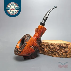 Nording FS Partially Rusticated Freehand Sitter Estate Briar Pipe, Danish Estates