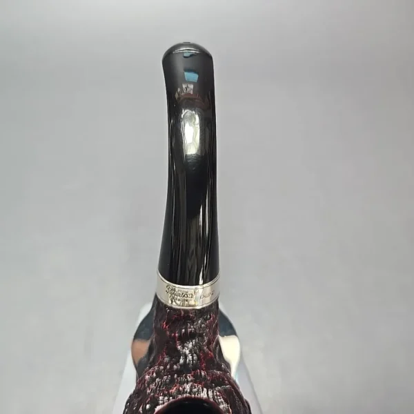 Peterson Cobble 03 Rusticated & Sandblasted Apple w/ Silver Briar Pipe, New - Image 7