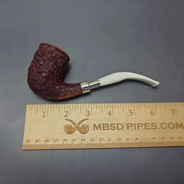 Ardor Urano Ninfea Partially Rusticated Dublin w/ Silver Spigot Estate Briar Pipe, Italian Estates - Image 10