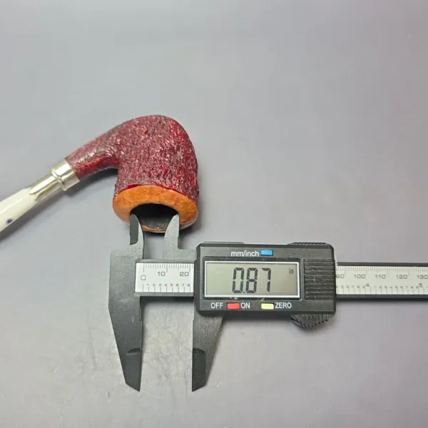 Ardor Urano Ninfea Partially Rusticated Dublin w/ Silver Spigot Estate Briar Pipe, Italian Estates - Image 11