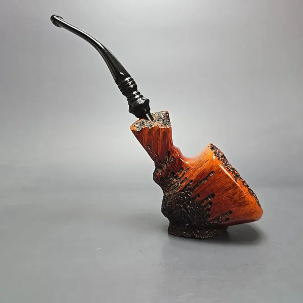 Nording FS Partially Rusticated Freehand Sitter Estate Briar Pipe, Danish Estates - Image 4
