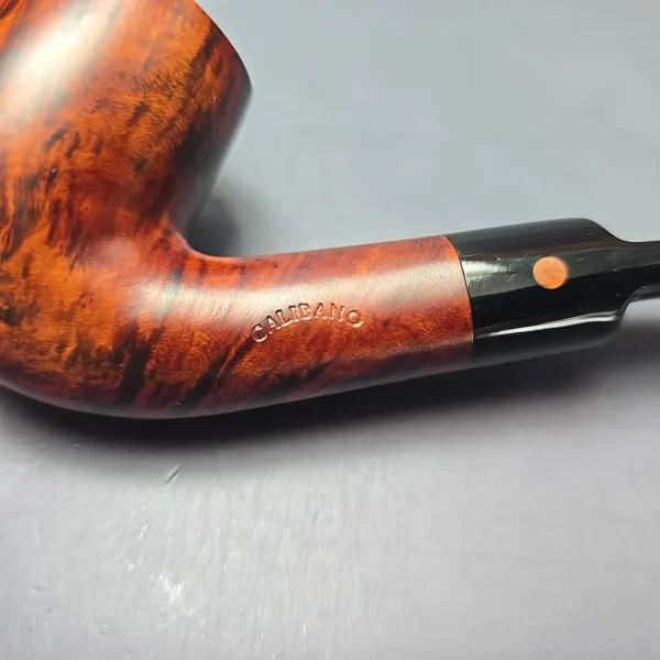 Calibano (Mastro de Paja) 107 S C3 Smooth Bent Billiard Estate Briar Pipe, Unsmoked - Image 6