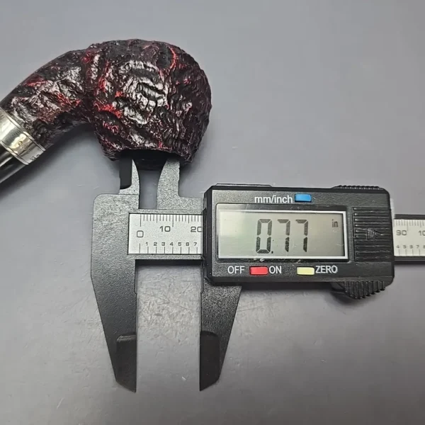 Peterson Cobble 03 Rusticated & Sandblasted Apple w/ Silver Briar Pipe, New - Image 12