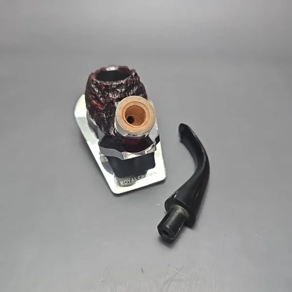 Peterson Cobble 03 Rusticated & Sandblasted Apple w/ Silver Briar Pipe, New - Image 13