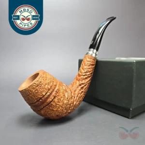 Ser Jacopo La Pipaccia 12 Spongia S3 C Sandblasted Rhodesian w/ Silver Estate Briar Pipe, Unsmoked