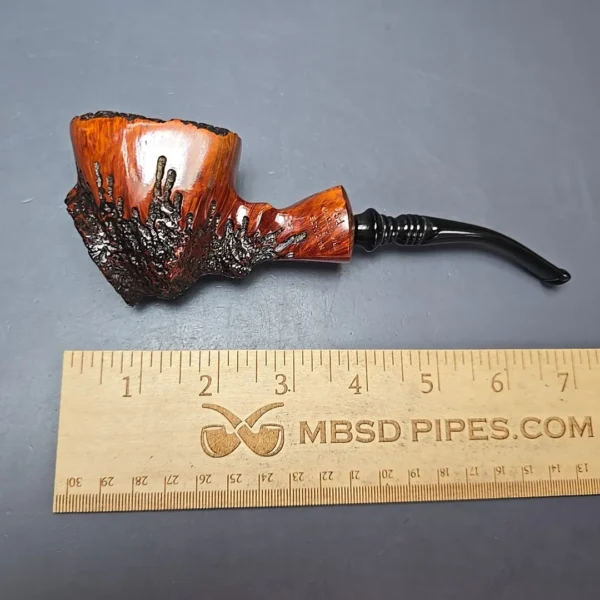 Nording FS Partially Rusticated Freehand Sitter Estate Briar Pipe, Danish Estates - Image 11