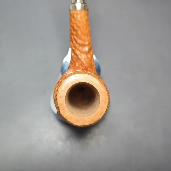 Ser Jacopo La Pipaccia 12 Spongia S3 C Sandblasted Rhodesian w/ Silver Estate Briar Pipe, Unsmoked - Image 6