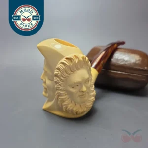 Ismet Bekler (for CAO) 1983 Limited Edition "The Moon, The Sun" Estate Block Meerschaum Pipe, Unsmoked