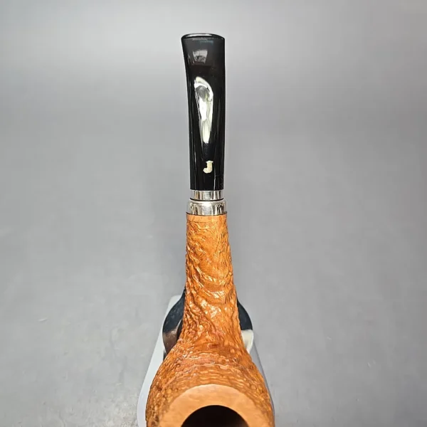 Ser Jacopo La Pipaccia 12 Spongia S3 C Sandblasted Rhodesian w/ Silver Estate Briar Pipe, Unsmoked - Image 7