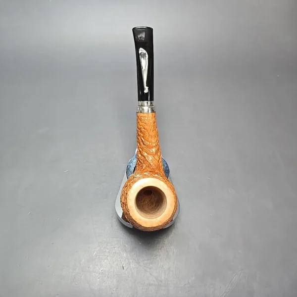 Ser Jacopo La Pipaccia 12 Spongia S3 C Sandblasted Rhodesian w/ Silver Estate Briar Pipe, Unsmoked - Image 8