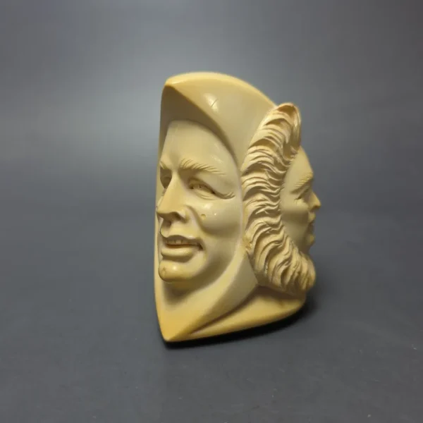 Ismet Bekler (for CAO) 1983 Limited Edition "The Moon, The Sun" Estate Block Meerschaum Pipe, Unsmoked - Image 4