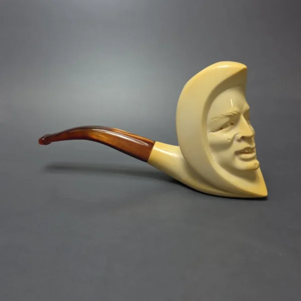 Ismet Bekler (for CAO) 1983 Limited Edition "The Moon, The Sun" Estate Block Meerschaum Pipe, Unsmoked - Image 5