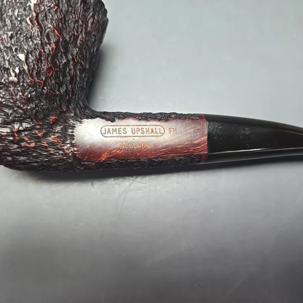 James Upshall Empire Series Acclaim Pocket Magnum Rusticated Dublin Estate Briar Pipe, Unsmoked - Image 3