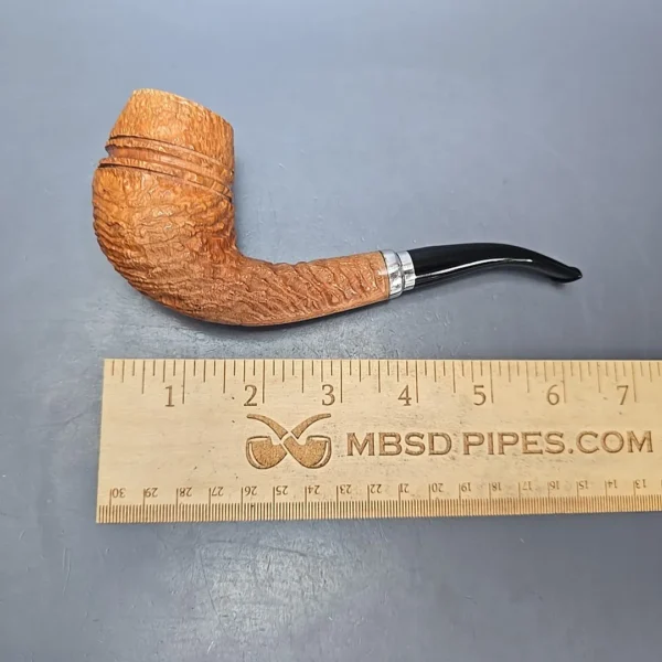 Ser Jacopo La Pipaccia 12 Spongia S3 C Sandblasted Rhodesian w/ Silver Estate Briar Pipe, Unsmoked - Image 11