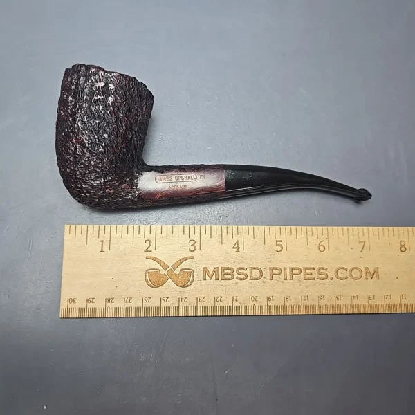 James Upshall Empire Series Acclaim Pocket Magnum Rusticated Dublin Estate Briar Pipe, Unsmoked - Image 4