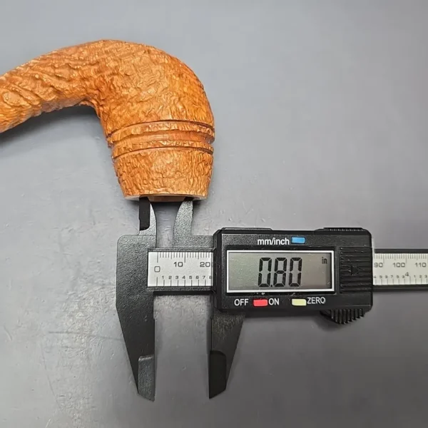 Ser Jacopo La Pipaccia 12 Spongia S3 C Sandblasted Rhodesian w/ Silver Estate Briar Pipe, Unsmoked - Image 12