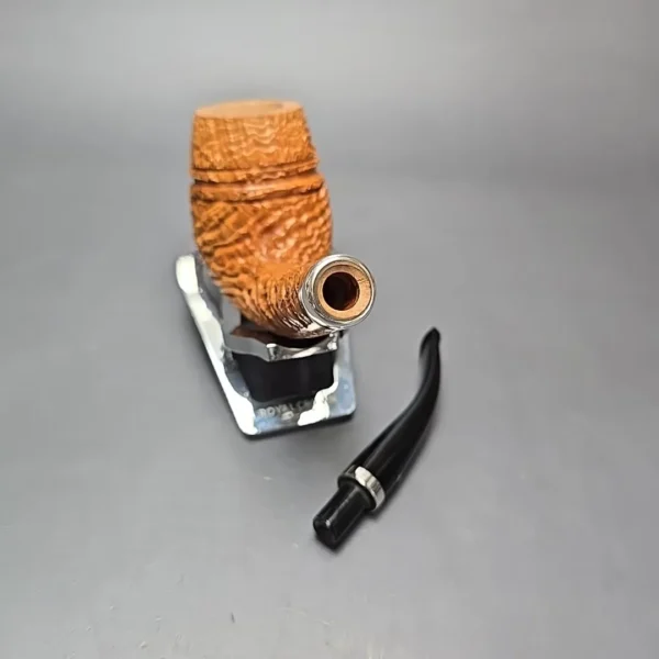 Ser Jacopo La Pipaccia 12 Spongia S3 C Sandblasted Rhodesian w/ Silver Estate Briar Pipe, Unsmoked - Image 13