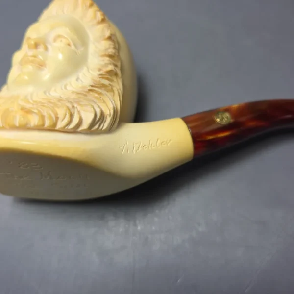 Ismet Bekler (for CAO) 1983 Limited Edition "The Moon, The Sun" Estate Block Meerschaum Pipe, Unsmoked - Image 8