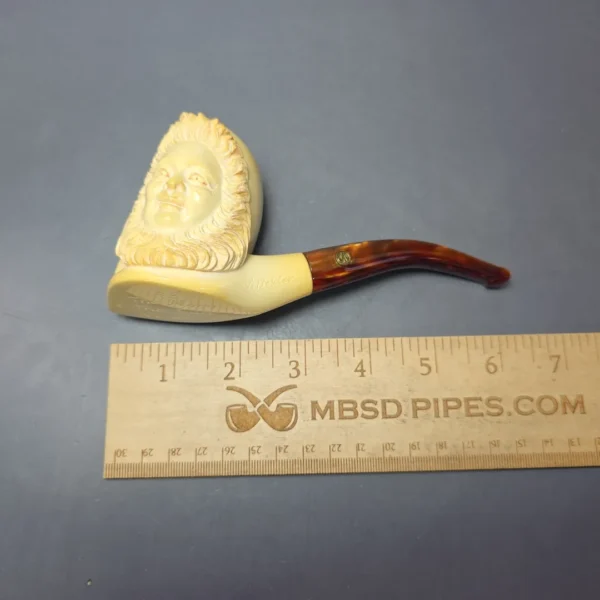 Ismet Bekler (for CAO) 1983 Limited Edition "The Moon, The Sun" Estate Block Meerschaum Pipe, Unsmoked - Image 10