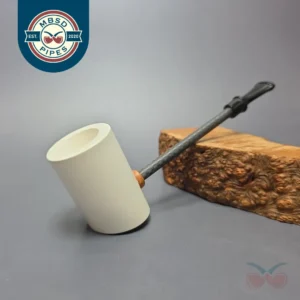 MBSD Meerschaum Deluxe Smooth Poker Block Meerschaum Pipe, New