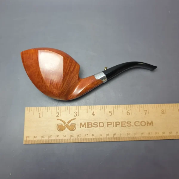 L'Anatra Nirvana Fiammata XXL Smooth Panel Dublin w/ Silver Estate Briar Pipe, Unsmoked - Image 8