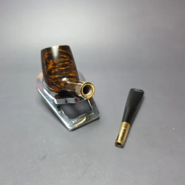 Herriot Pipes Smooth Brass Spigot Billiard Handmade Briar Pipe, New - Image 9
