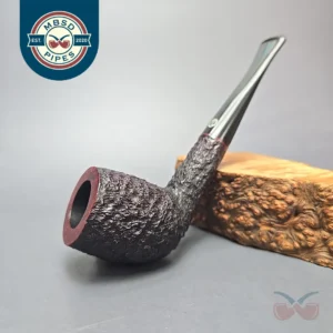 James Upshall Bark Group 5 Partially Rusticated Belge Estate Briar Pipe, Unsmoked